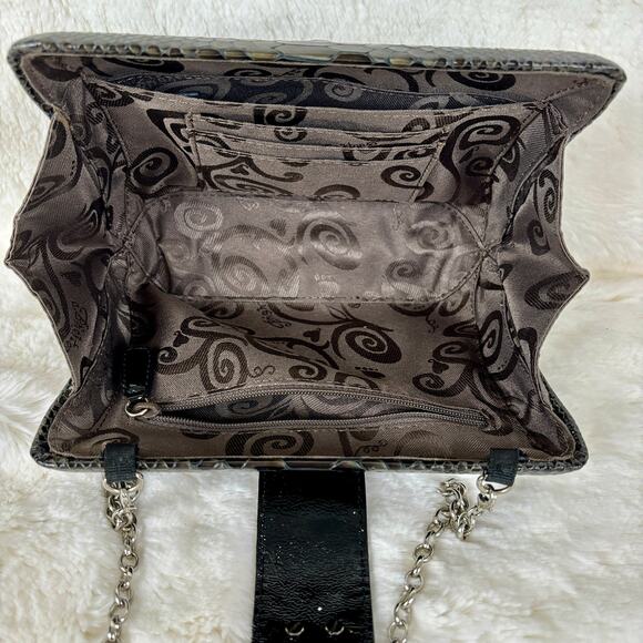 Brighton Hardcase Alligator-Pattern Clutch/ Shoulder Purse BAG - Picture 5 of 8